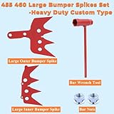 Hyceker 455 Chainsaw Bumper Spike Felling Dogs Set for Husqvarna 455 Rancher II Chainsaw Felling Dogs, West Coast Large Dog Spikes, Husky 455 Saw Dogs Parts -Heavy Duty Dual Felling Dogs (Inner Outer)