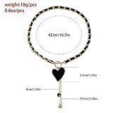 QIMOSHI Black Wrap Velvet Choker With Black Heart Pedant for Women,Jewelry Gift for Girlfriend Family And Friend