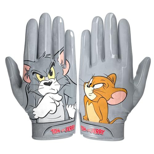 Tom and Jerry Football Gloves - VPS1 by Phenom Elite Youth Large