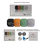 Bluetooth Asset Tracker (iOS and Android Compatible) - Key Finder, Item Locator, Phone Finder, Wallet, Purse, Backpack, Luggage, Extra Batteries, Inventory List, (TG_Tracker Multi-Color 4-Pack)