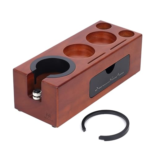 MUVNA Espresso Tamping Station, Organizer Station Drawer, Portafilter Holder, Puck Screen Filters Stand, Fits 51/54/58MM Tamper, Distributor, Portafilter