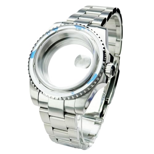 HGTFYTTT Fit for Submarine Jubilee/Oyster Band Diver Watch Case for mod NH34 NH35 NH36 NH70 NH72 4r35 4r36 200m Waterproof Sapphire Crystal(A-Glass-Date)