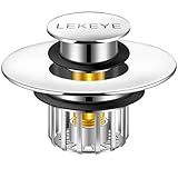 LEKEYE Tub Stopper | Shower Drain Hair Catcher | Pop-up Drain Stopper with Strainer | Bathroom Bathtub Plug | Drain Protector for 1-1/2 to 1-3/4" Bath Drain Hole