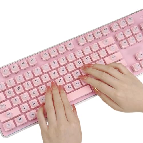 Raised Keyboard Stickers for Long Nails with Letters, Soft Silicone Keyboard Bubbles for Women, Nail Art Typing Keycaps for Desktops (White, 128pcs)