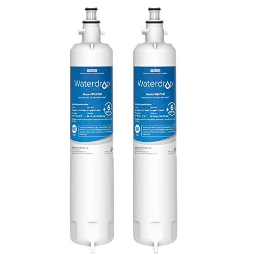 Waterdrop Replacement for GE® RPWFE®, RPWF (Built-in CHIP) Refrigerator Water Filter, Compatible with GFE28GYNFS, GFE28GELDS, PFE28KELDS, PFE28KYNFS, GFD28GELDS, PWE23KELDS, 2 Filters