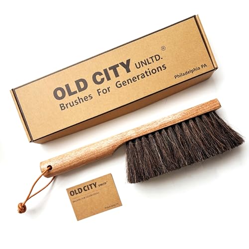 Dustpan Bench Woodworking Brush-USA 13 inch Horsehair Brushes are Used for Counter, Furniture, Drafting, Patio, Fireplace Cleaning, Shop Brush, Leather Tie, Woodworking Tool & Accessories