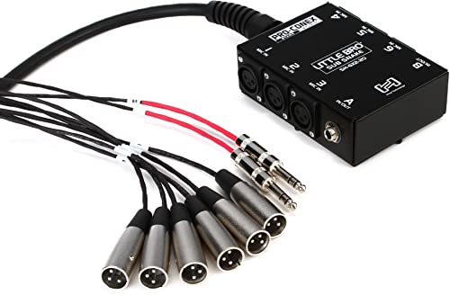 Hosa SH6X2-20 ProConex Little Bro 6 XLR and 2 TRS Channel Sub Snake, Stage, Recording, and Studio Audio, 6 XLR Sends, 2 1/4" TRS Returns, 20 Foot