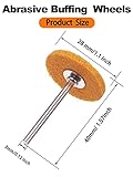 80 Pack Buffing Wheels, Rocaris 1“ Abrasive Buffing Polishing Wheels Burr for Rotary Tools-1/8 Shank 120 Grit, 150 Grit, 180 Grit, 240 Grit, 320 Grit, 600 Grit, 1000, Grit 3000 Grit