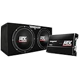 MTX 12 Inch 1200 Watt Dual Car Subwoofer Audio and Amplifier Bundle with BOSS Audio Systems KIT2 Amplifier Installation Wiring Kit