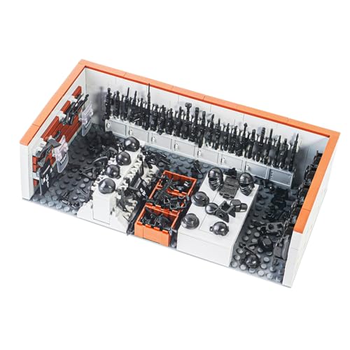 520 Pcs WW2 Military Base Building Brick Set for Army Minifigure War Accessories, Armory Swat Team Weapons Pack Guns Weapons Toys .Compatible with Lego