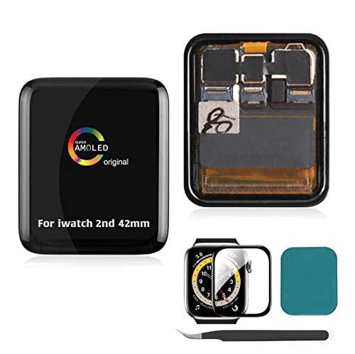 A-MIND for Apple Watch Series 2 42mm Screen Replacement Touch Screen Digitizer,for Iwatch 2nd generationch LCD Display Full Assembly Repair Kits,with Screen Protector+Tools (42MM)
