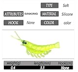 Cuoyuqie 50pcs Lifelike Shrimp Fishing Lures Soft Silicone Plastic Prawn 2"