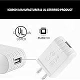 UL Certified Power Adapter 5V 1A USB Wall Charger 1000mA DC Power Supply Compatible with All USB Plug 5V-1A Type A,5Pcs