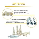 Kevinrooty 3 Sizes Self Drilling Drywall Anchors, 310PCS Nylon Plastic Wall Anchors and Screws for Drywall, No Pre Drill Hole Preparation Required,13x32mm,15x33mm,13x42mm