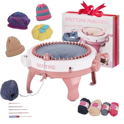 SENTRO Knitting Machine 48 Needles Smart Weaving Loom Crochet Loom Knitting Loom Machine Kit for Kids Adults DIY Scarf Hat Sock