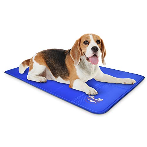 Arf Pets Dog Cooling Mat 27” x 43” Pad for Kennels, Crates and Beds, Non-Toxic, Durable Solid Self Cooling Gel Material. No Refrigeration or Electricity Needed