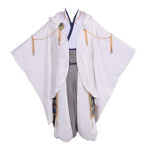 Gegexli Anime Touken Ranbu Cosplay Costumes Tsurumaru Kuninaga Cosplay Uniforms Halloween Party (XXL) White