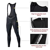 Santic Men's Cycling Bib Pants 3D Padded Cycling Bib Tights Cycling Bibs with Pockets