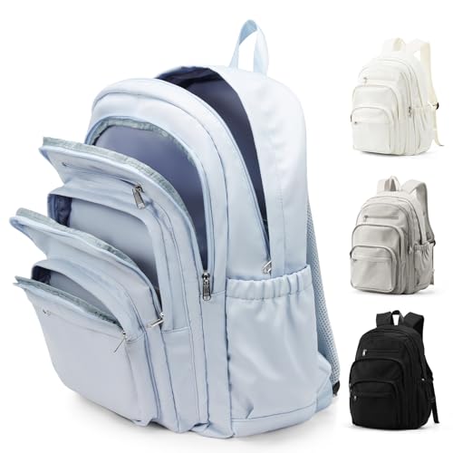 weradar School Backpack For Women Men, Lightweight Casual Daypack College Backpacks, Aesthetic Students Bookbag, Backpack With Lots Of Pockets,Cute High School Bag For Boys Girls(Blue)