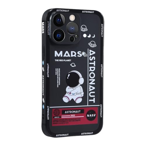 LQEGTXA Case for iPhone 16 case，Cool Cartoon Astronaut Space Mars Rocket Design Stylish Bumper TPU Rubber Protective Anti-Slip Shockproof Fashion (iPhone 16 case)