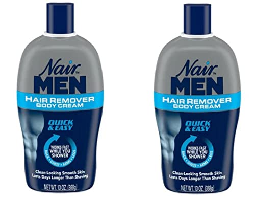 Nair Hair Remover for Men Hair Remover Body Cream, 13 oz (2-Pack)