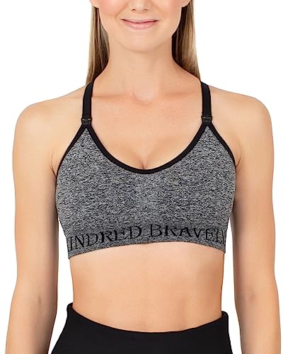 Kindred Bravely Sublime Nursing Sports Bras for Breastfeeding, Soft & Stretchy Maternity Bra (Grey Heather, Medium)