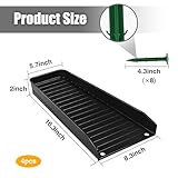 Teisaiko Rain-Gutter Downspout Splash Block - Gutter Downspout Extensions for Rainwater Drainage, Lader Downwards Design, 16" Fixable Downspout Extender with 8 Fixing PP Nails (4, Black)