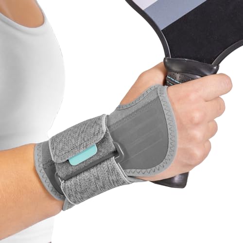 BraceAbility Wrist Support for Men and Women - Tennis and Pickleball Wrist Brace, Sports Injury Relief, Sprained Wrist Recovery, Tendonitis Support, Bowling, Volleyball, Golf - Right Hand (Medium)