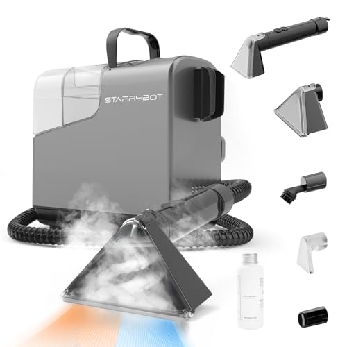 Starrybot Portable Carpet&Upholestery Cleaner Machine with Steam and Heating Techology, 15Kpa Powerful Suction with Versatile Tools for Pet, Couch, Car,Self-Cleaning, Spot Cleaner for Stair/Furniture
