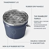 YETI Rambler Beverage Bucket, Double-Wall Vacuum Insulated Ice Bucket with Lid, Navy