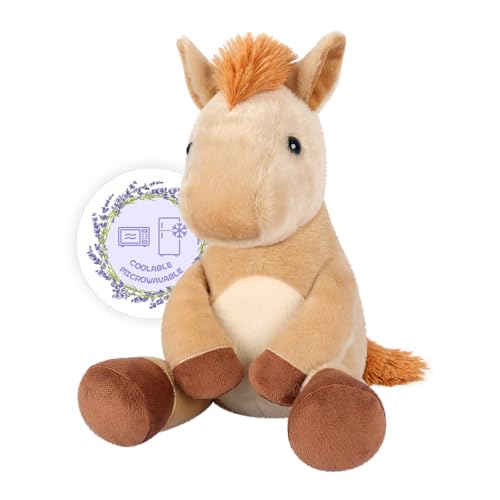 SuzziPals Heatable & Coolable Horses Stuffed Animals, Microwave Heating Pad, Horses Plush for Companion, Cute Plushies Horses Lavender Stuff, Horse Toys Gifts