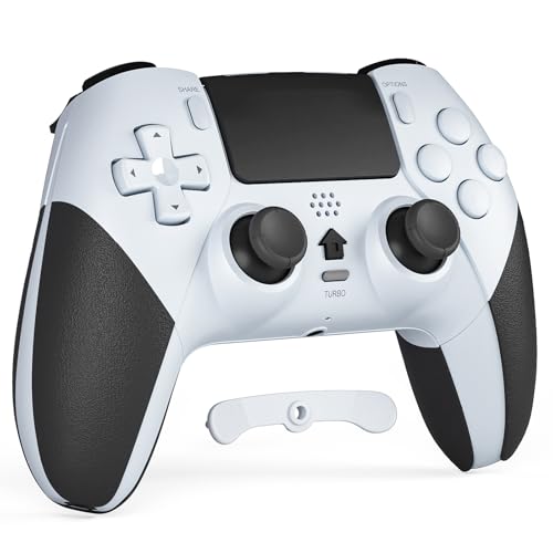 CHEREEKI Wireless Controller for PS4 with 2 Macro Buttons, 3.5mm Audio and Turbo Function, 6-Axis Motion Control, Dual Vibration, Gamepad Joystick for PS-4, Compatible with PS-4, Slim, Pro