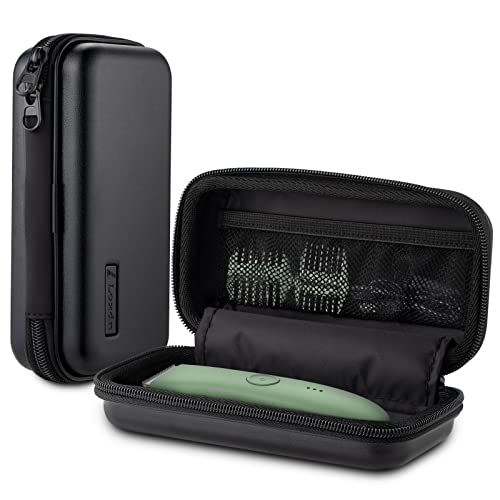 Loxdn EVA Hard Case for Meridian/MANSPOT Shaver Groin & Body Hair Trimmer - Men's Grooming Organizer Storage Bag for Electric Razor and Accessories - Case Only (Black)