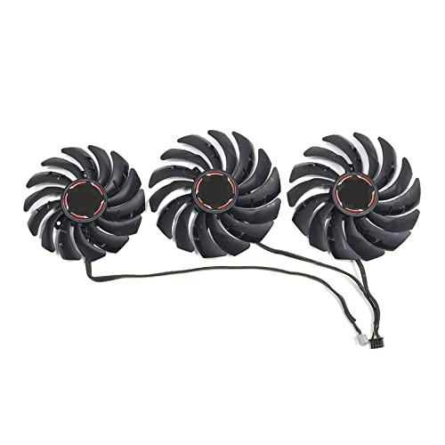 MAHIE New 3FAN/1SET PLD09210S12HH PLD10010S12HH GPU Fan，Compatible for MSI RTX 2080 2080Ti 2080 2070 Super Gaming X Trio Video Card Cooling Fan Cheerfully