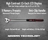 Tapha Tools Adjustable Digital Torque Wrench 12.5-250.7 ft-lbs (17-340 N-m) Torque Range, 10-41 mm Adjustable Jaw, LED and Buzzer Notification, Preset Memory, ISO 6789 Tested and Calibrated