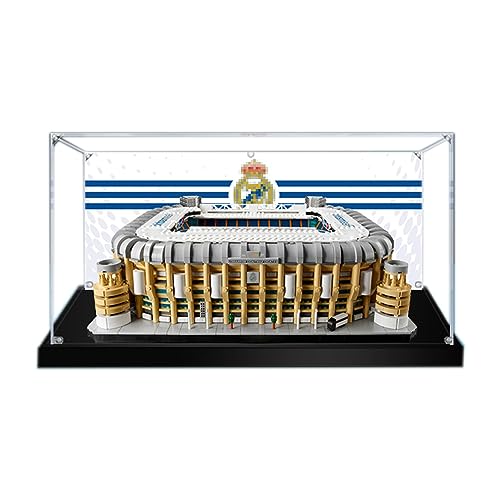 Acrylic Display Case for Lego Icons Real Madrid Santiago Bernabéu Stadium 10299 - Dustproof Anti-UV Storage Box - Collectors Gift (Background B(50*45*20))