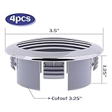 Kesoto 4 Pcs 3-inch/76mm Marine Grade 316 Stainless Grill Vent Cover for RV Boats - 81932SS-HP (Silver)