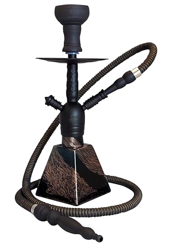 16" Pharaoh's Aztec Hookah Set, Cosmic Edition (Black Sand)