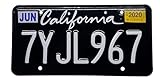 California CA Car Vehicle Truck Sedan License Plate Tag Metal California Print Gloss Black & White, Yellow, and Red w Aluminum Plate Custom Special Interest Number Plate Sign (White)