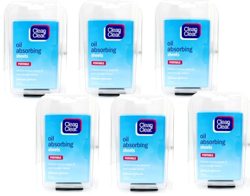 Clean & Clear Oil Absorbing Sheets - 50 Sheets, Pack of 6
