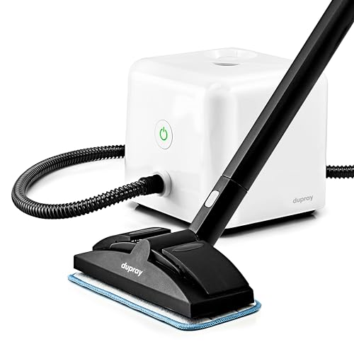 Dupray Neat Steam Cleaner with 17-Piece Kit – Powerful, chemical-free cleaning for floors, cars, tiles, upholstery, kitchen appliances, grout, and more, offering versatile, deep cleaning performance.