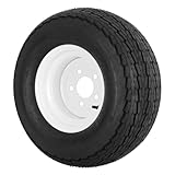 YUANXING 20.5x8-10 Trailer Tires on Rim - 5 Lug on 4-1/2" white Wheel - Load Range E,10PR, Set of 2