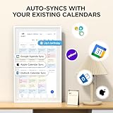 DASFIWO 21.5 Inch Digital Calendar Planner & Smart Chore Chart, Full HD Interactive Touchscreen Display for Family Schedules - Include Desk Stand and Wall Mountable