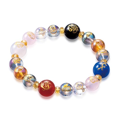 Yokohama Wakuwaku Kan Japan money lucky charms bracelet crystal bracelets feng shui good luck japan traditional design wealth men women unisex stretch