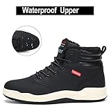 AFT AFFINEST Mens Snow Boots Waterproof Insulated Outdoor Winter Hiking Shoes Ankle Sneakers(Black,43)