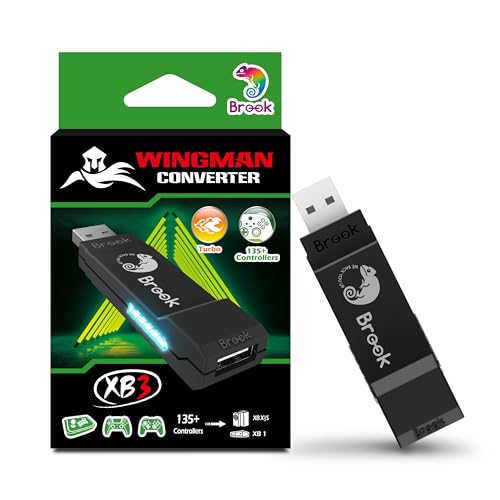 Brook Wingman XB 3 Converter - Unleash The Power of Cross-Platform Gaming, Wireless Controller Adapter for New XB Series X/S, XB One Consoles and PC(X-Input), Supports Remap and Adjustable Turbo