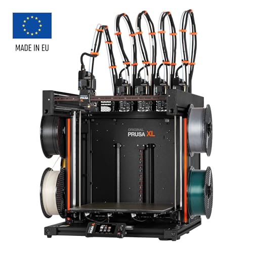 Original Prusa XL Assembled 5-toolhead 3D Printer, Large-Scale CoreXY 3D Printer, Assembled and Tested, Build Volume of 14.17×14.17×14.17 in, 5 Independent toolheads, Multi-Material Experience