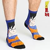 Dragon Ball Z Mens Socks Pack of 5 Crew Socks for Men Teenagers Soft Breathable Work Sports Casual Size 8-13 Anime Gifts