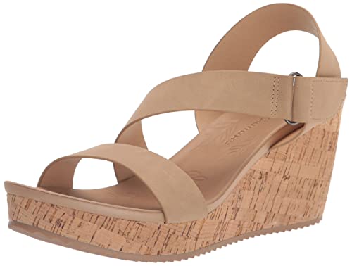 CL by Laundry Women's Kingly Wedge Sandal, Nude Nubuck, 5