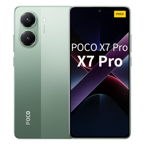 Xiaomi Poco X7 PRO 5G + 4G LTE (for Tmobile Mint Tello & Global) (512GB + 12GB) Ai 6.67" 50MP Gamers Phone NFC Dual sim Unlocked Model 2412DPC0AG (Green)